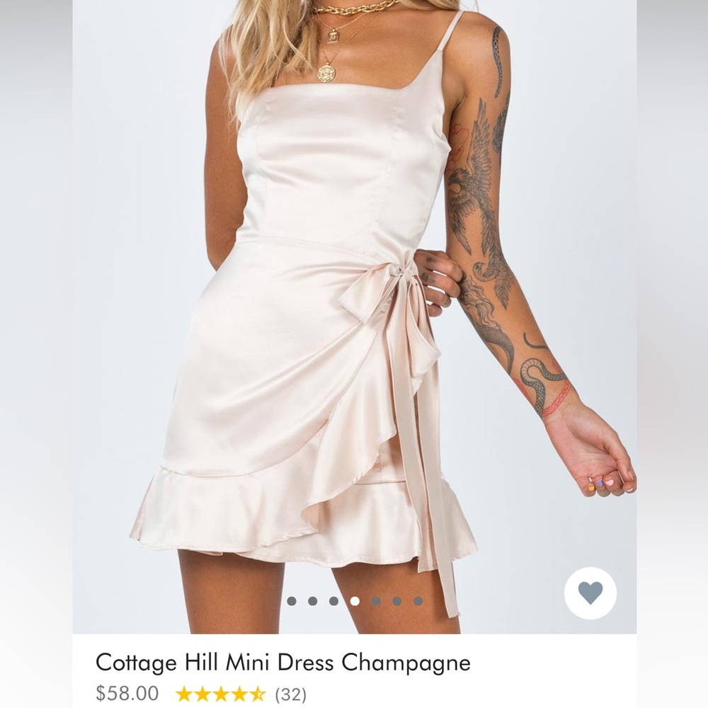 NEW WITH TAGS!!  brand new princess polly size 4 champagne mini dress